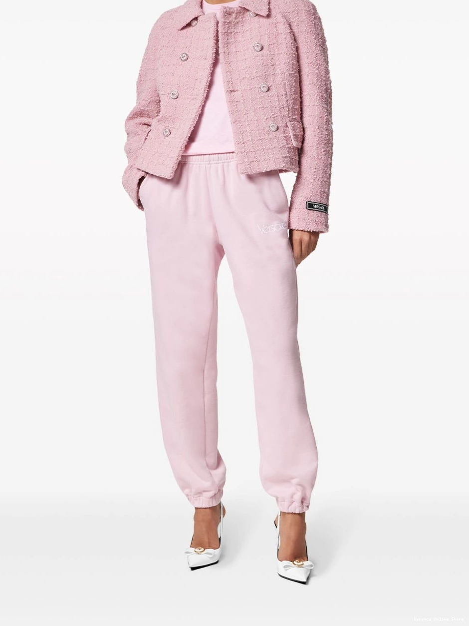 Cheap 1980 Versace Re-Edition embroidered track Women pants 0707